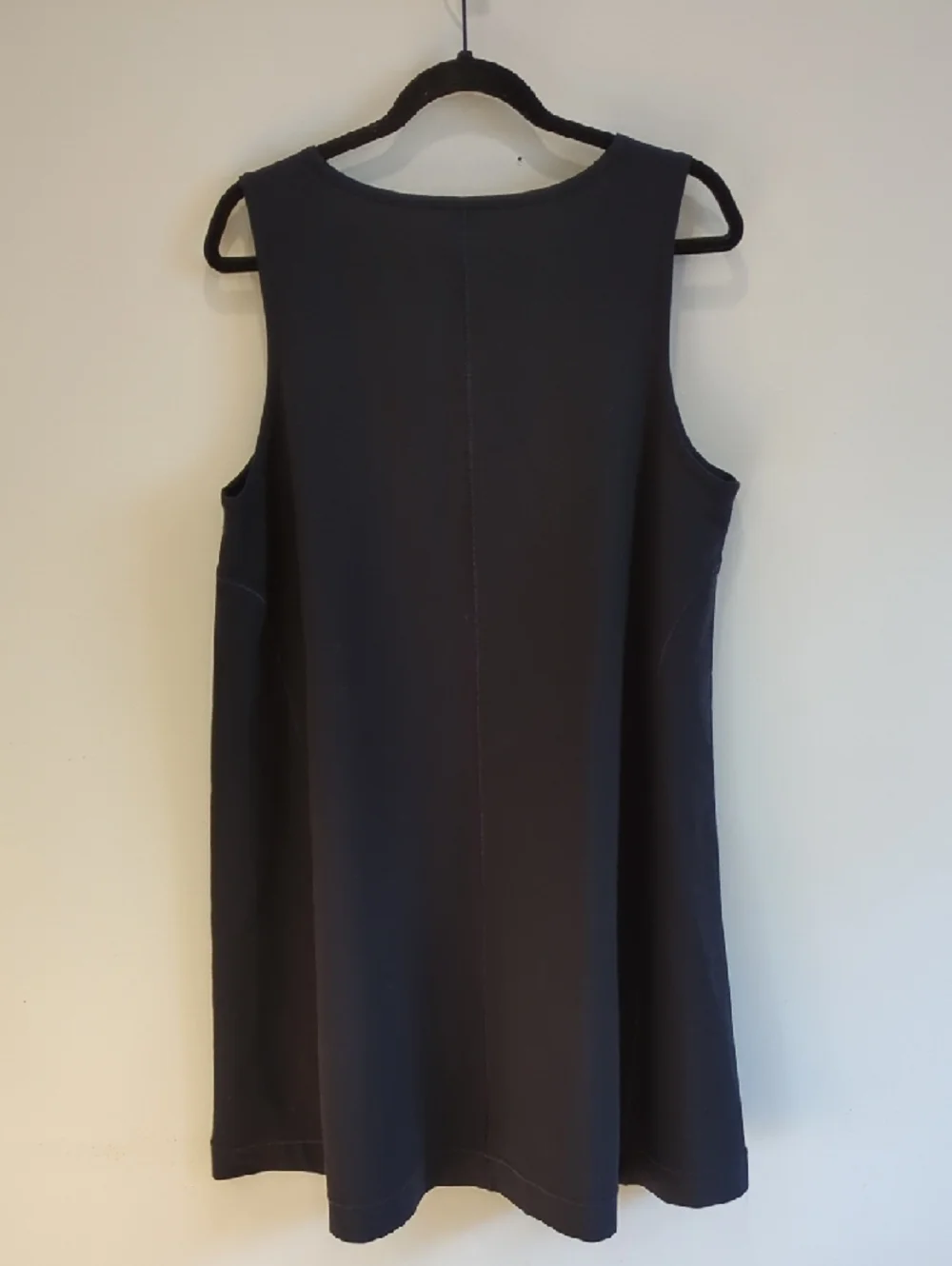 COS Navy Black Minimalist Tank Swing Dress Size Large Basic Normcore Capsule - Picture 6 of 8